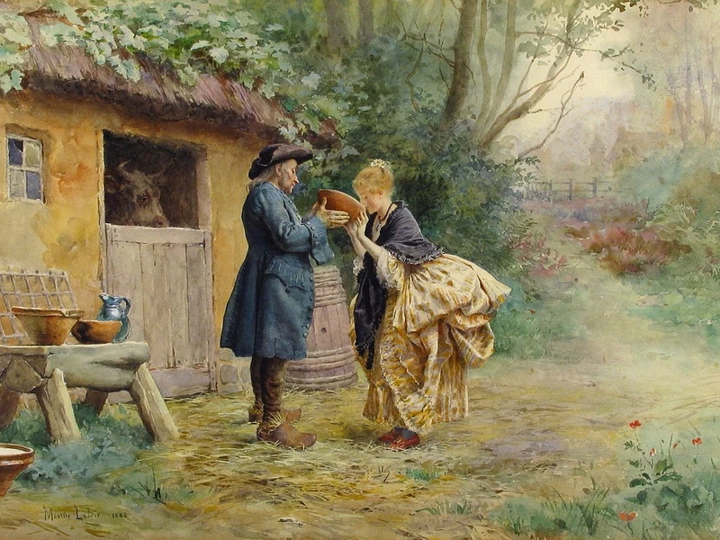 1853-Maurice Leloir - La bevanda di latte